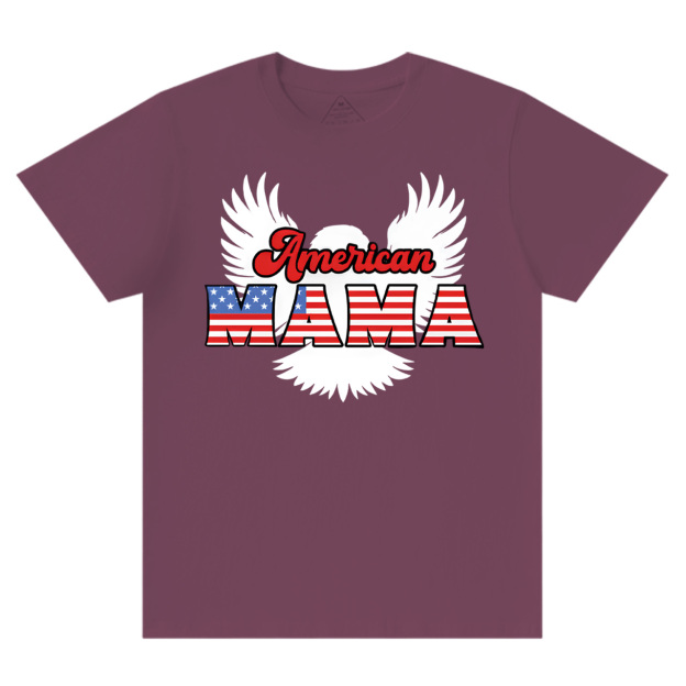Patriotic Eagle Graphic Mama T-Shirts