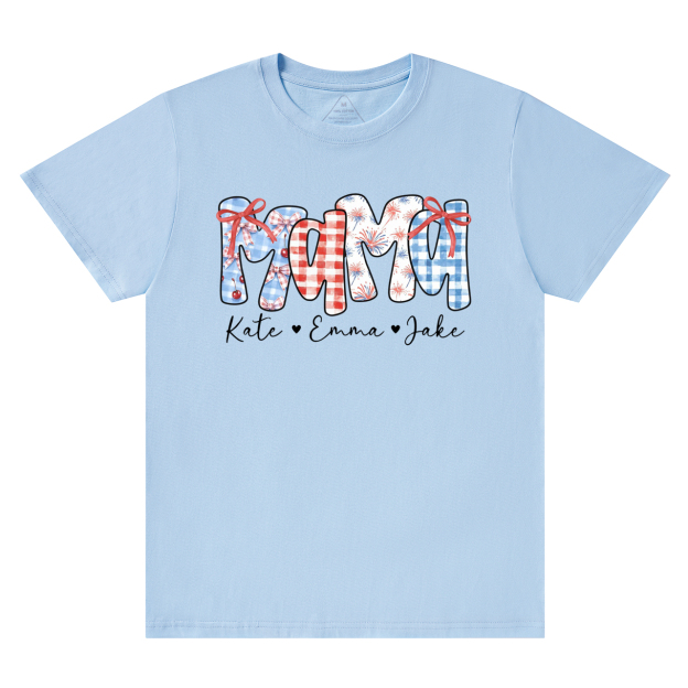 Personalized 4th Of July Mama T-Shirts