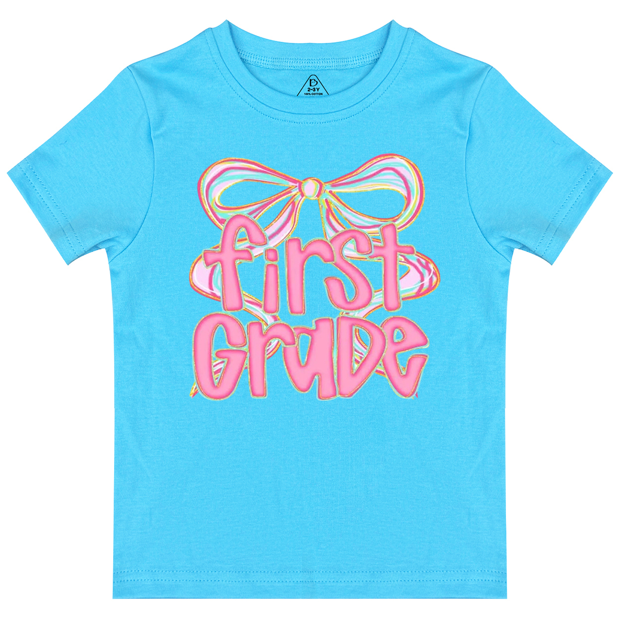 Personalized Bow Grade Toddler&Kid's Tees Beepumpkin