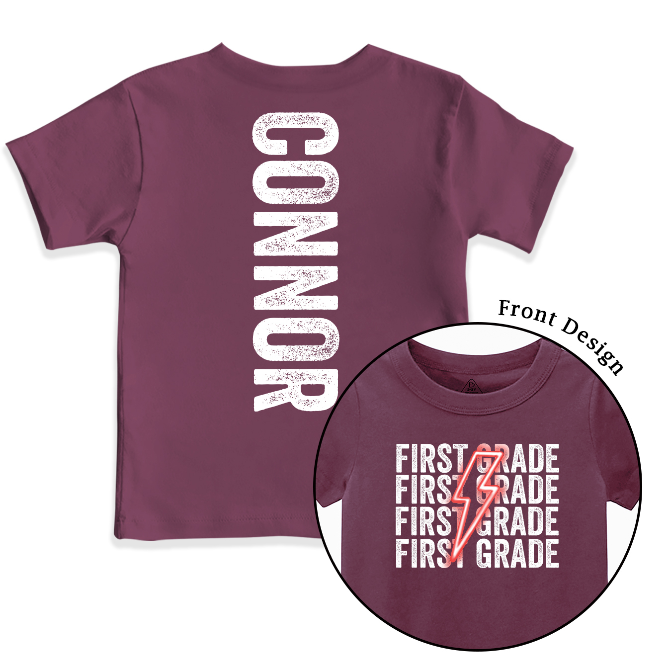 Personalized Lightning Kid Name Toddler&Kid's Tees Beepumpkin