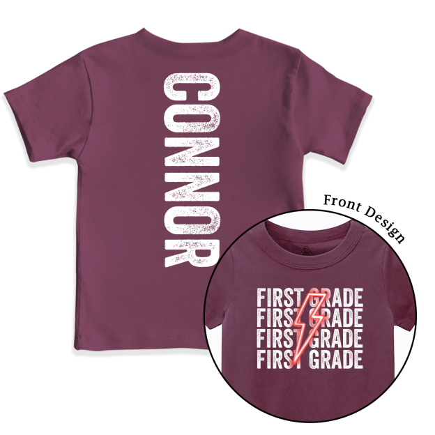 Personalized Lightning Kid Name Toddler&Kid's Tees Beepumpkin