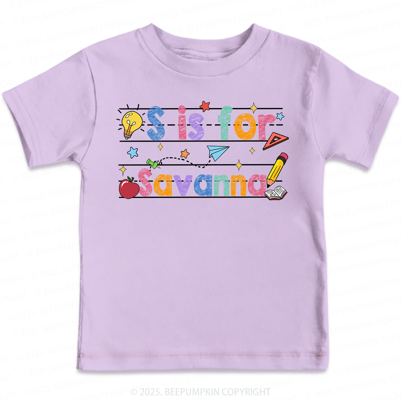 Personalized Kids Crayon Name Toddler&Kid's Tees Beepumpkin 