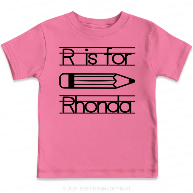  Custom Alphabet School Shirt For Kids