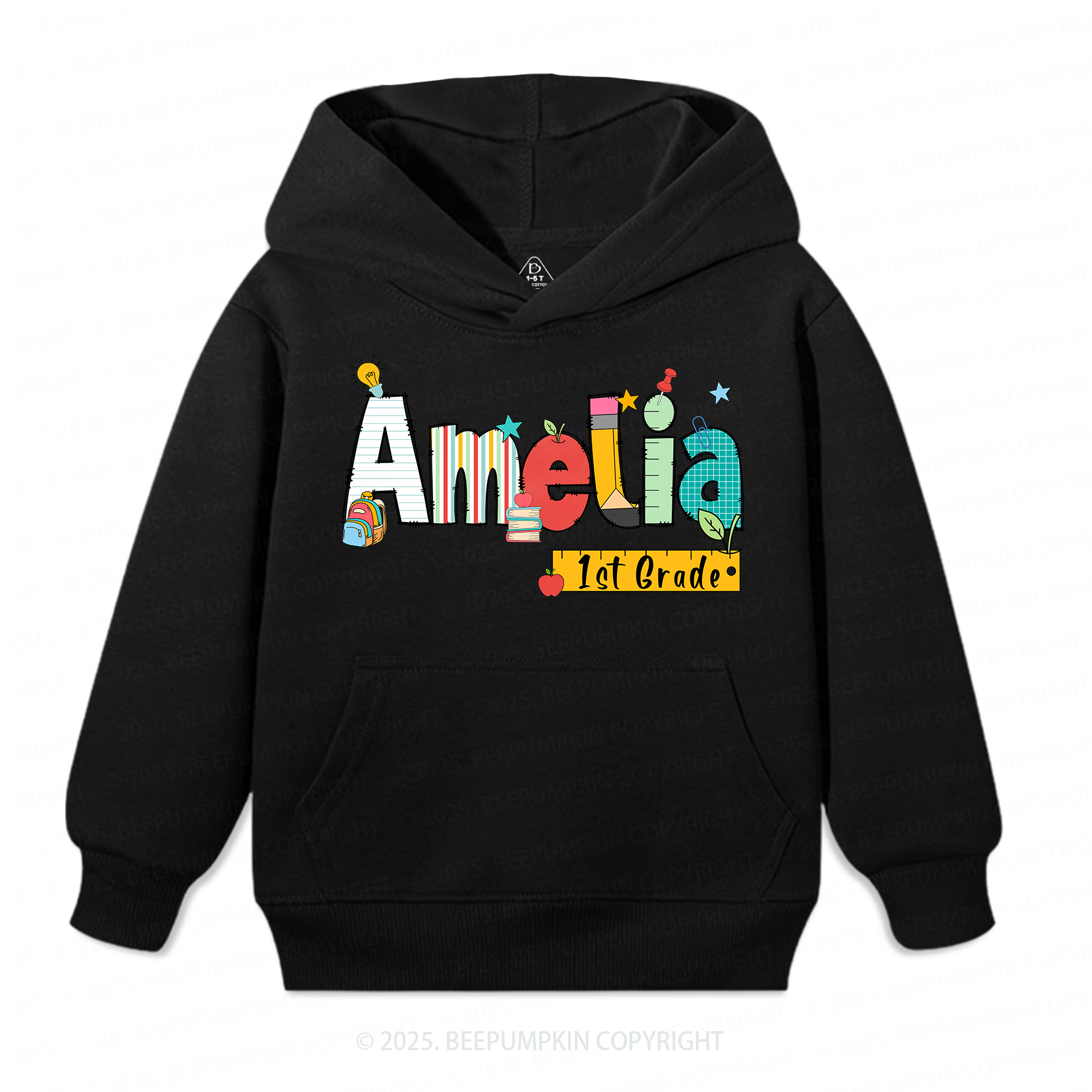 Personalized Alphabet Kid's Hoodies Beepumpkin