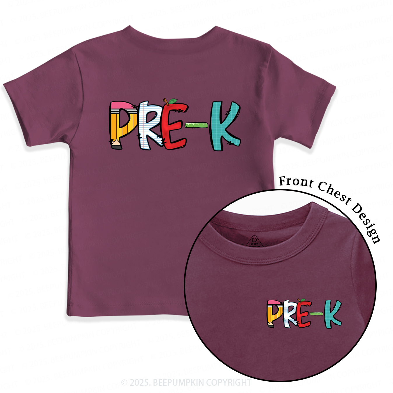 Personalized Grade Level Fun Toddler&Kid's Tees Beepumpkin 
