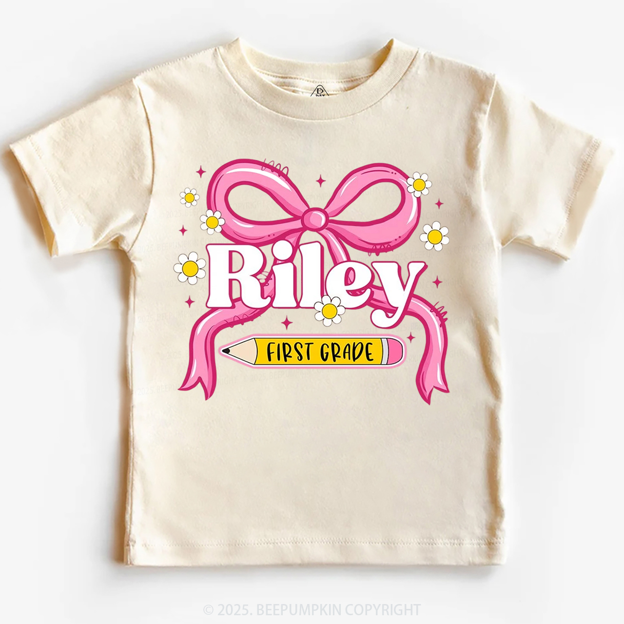 Personalized First Grade Girly Toddler&Kid's Tees Beepumpkin