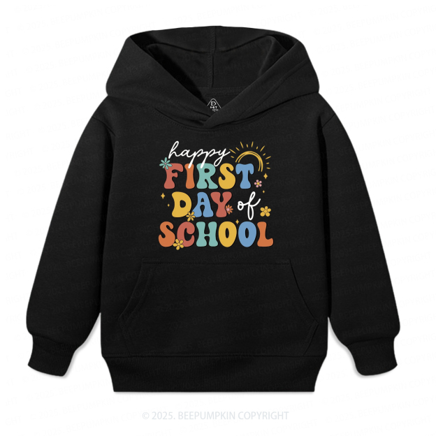 Happy First Day Of School Kid's Hoodies Beepumpkin