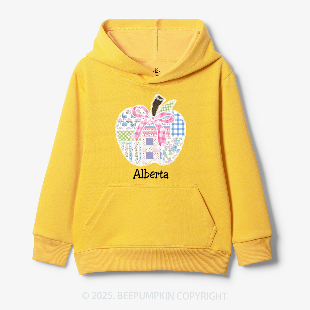 Personalized Lace Apple Name Kid's Hoodies Beepumpkin