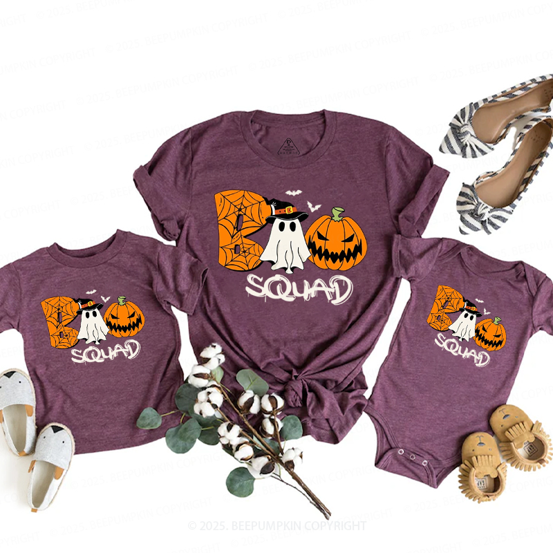 Boo Ghost Halloween Family Matching Shirts
