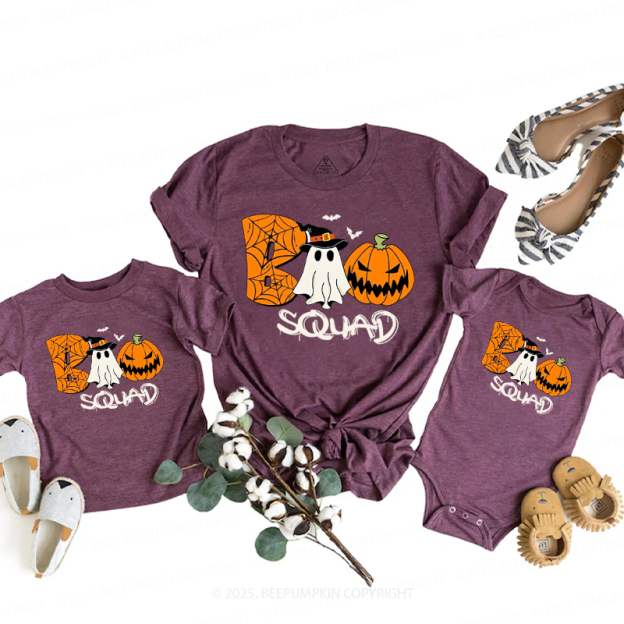Boo Ghost Halloween Family Matching Shirts