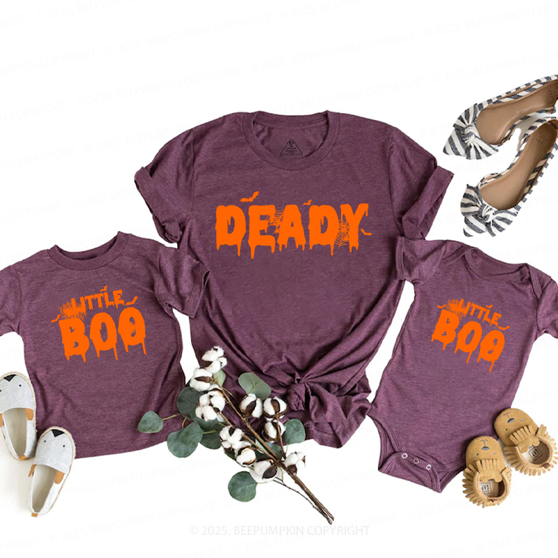 Personalized Deady Mummy Little Boo Halloween Family Matching Shirts