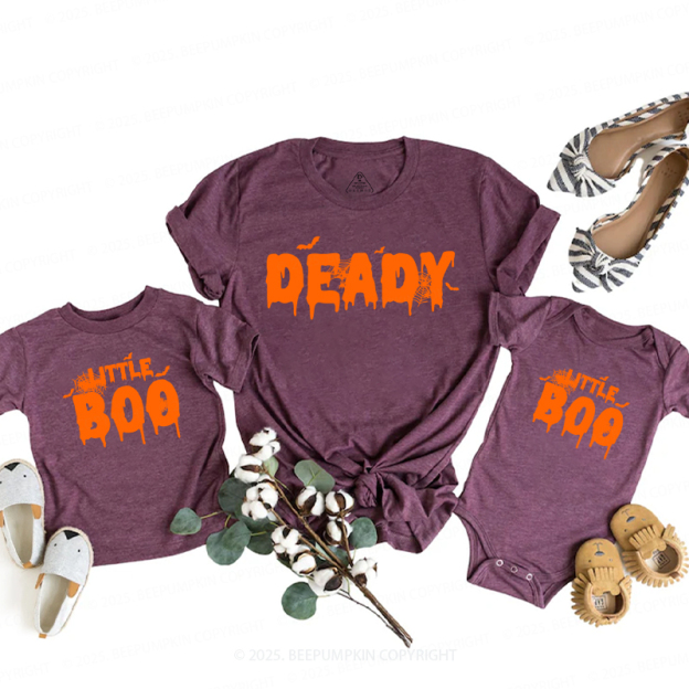 Personalized Deady Mummy Little Boo Halloween Family Matching Shirts