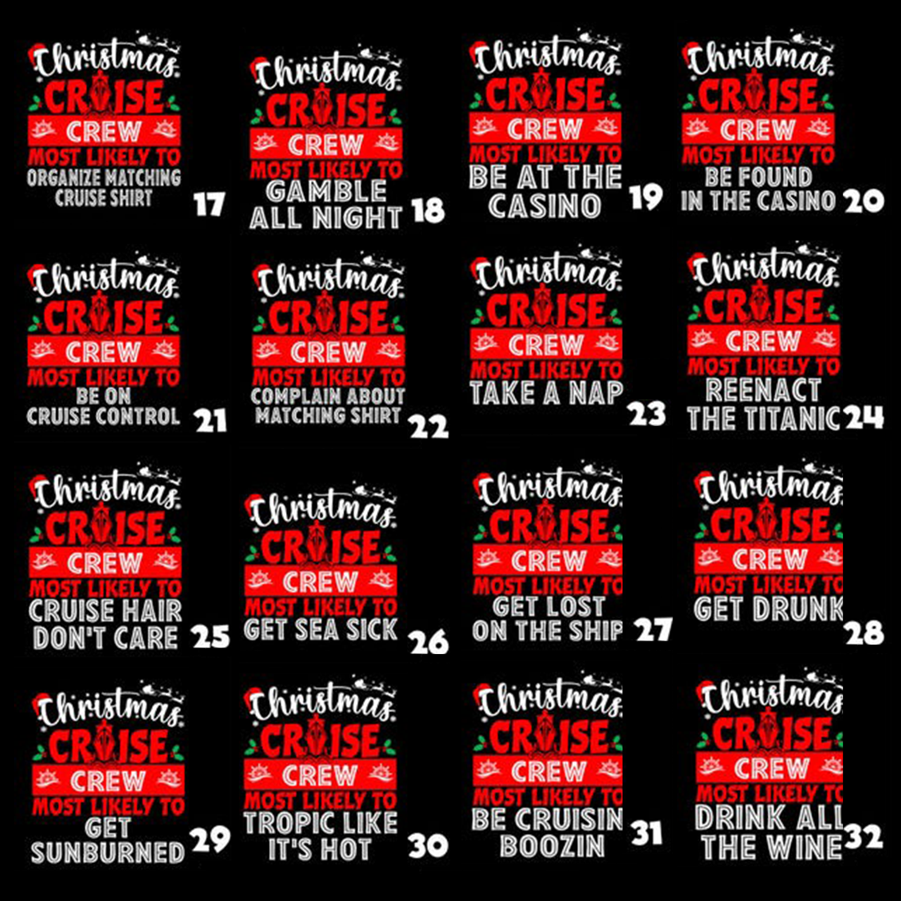 Personalized Christmas Cruise Crew Family Matching Pajamas