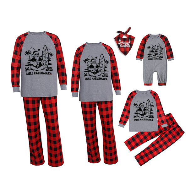 Personalized Mele Kalikimaka Family Matching Pajamas