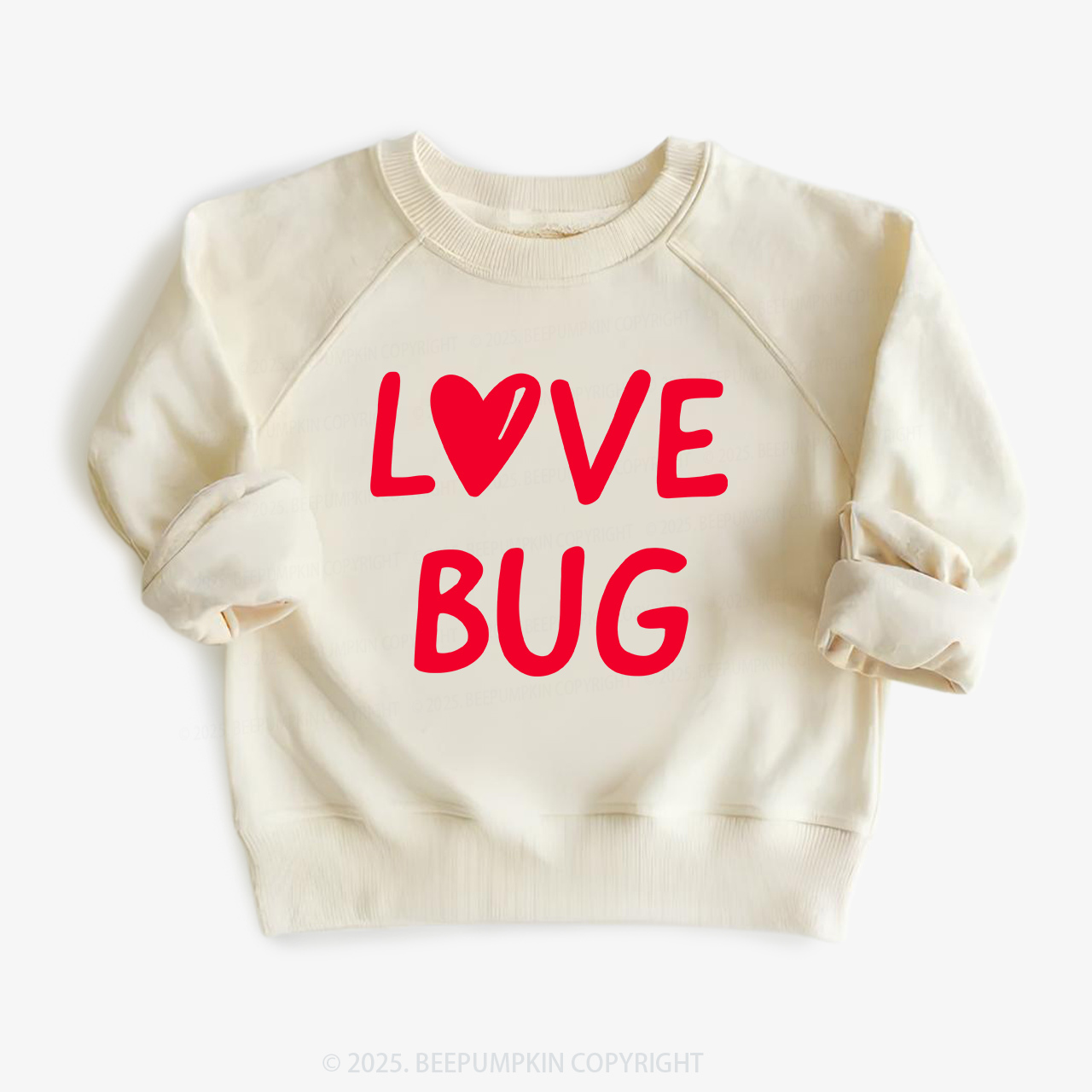 Love Bug Valentine's Day Kids Sweatshirt