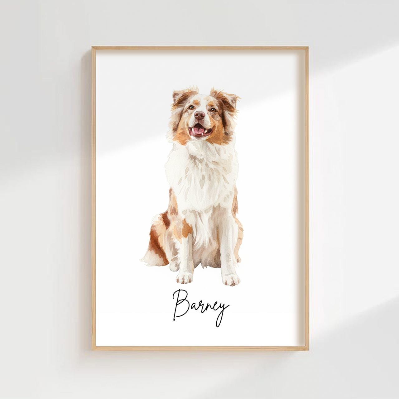 Personalized Watercolor Pet Portrait Digital Nursery Wall Art