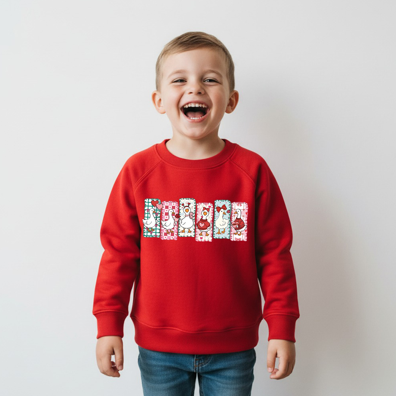 Just a Love Goose Valentine's Day Kid's Sweatshirt