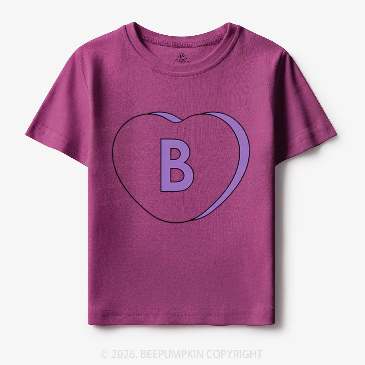 Personalized Candy Heart Initial Valentine's Day Toddler&Kid's Tees Beepumpkin