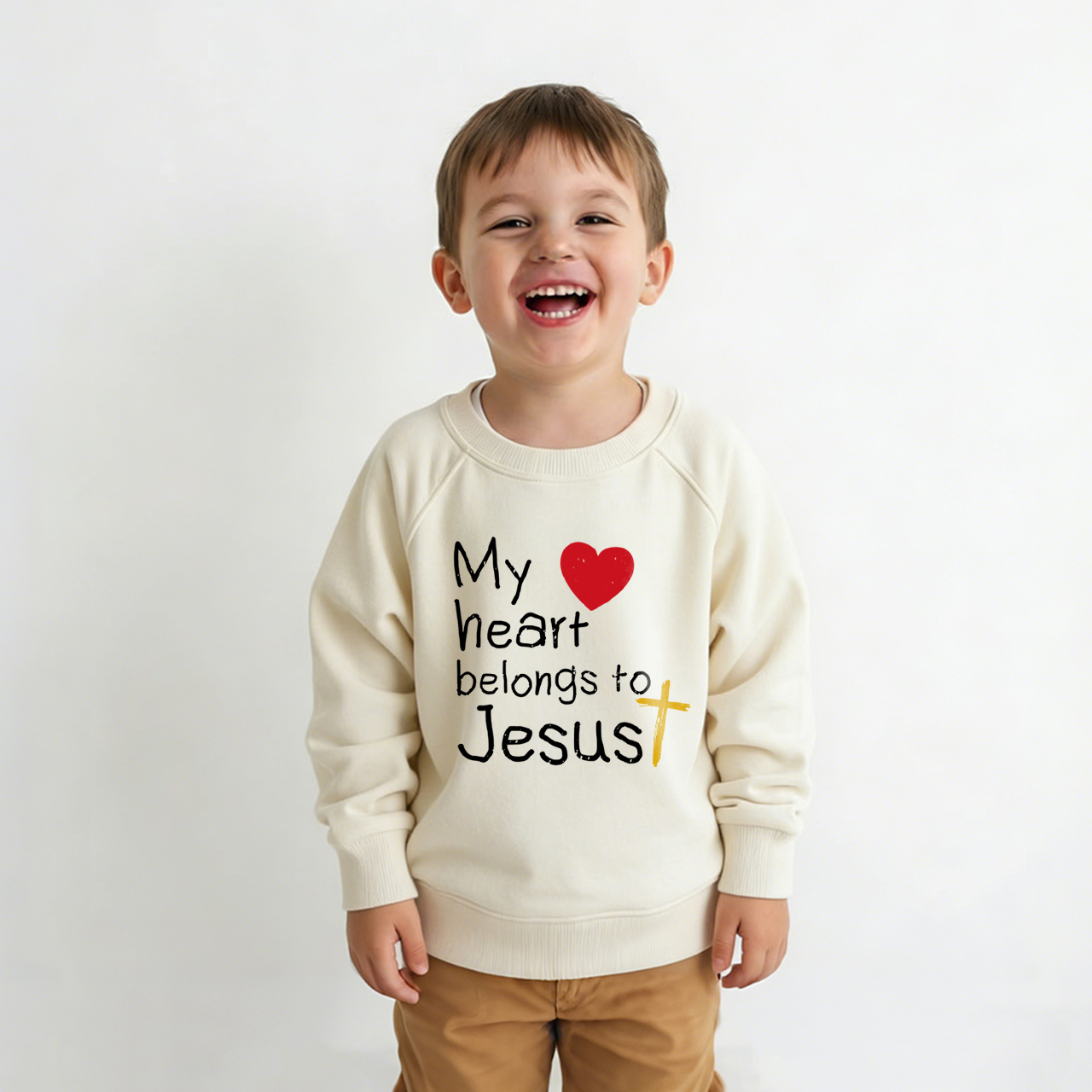My Heart Belongs to Jesus Valentine's Day Kid's Sweatshirt