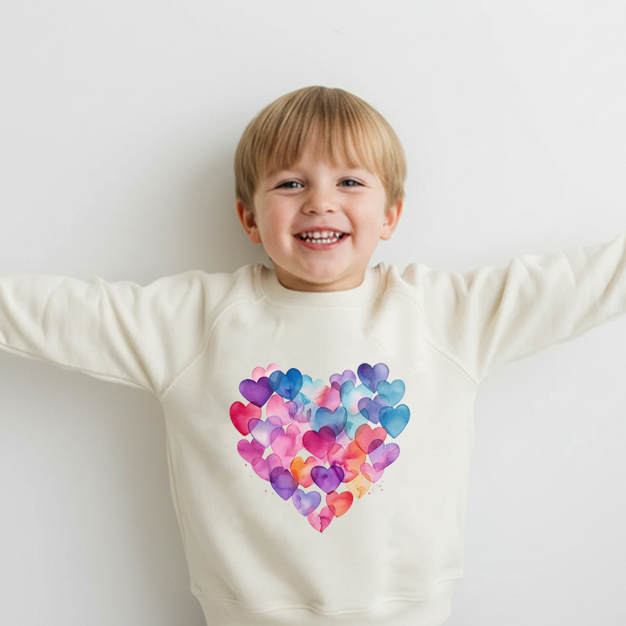 Layered Hearts Valentine's Day Kid's Sweatshirt
