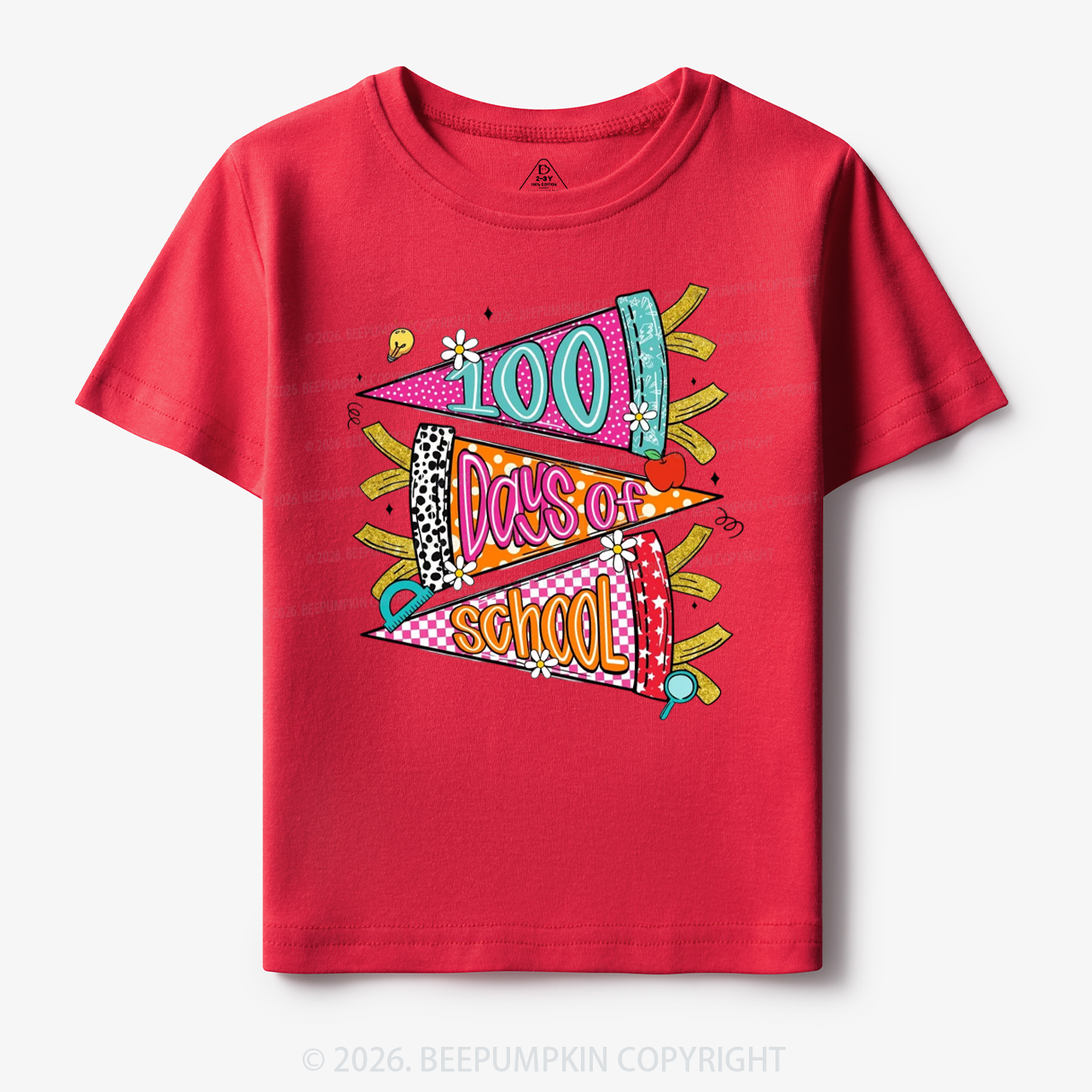 100 Days of School Coquette Bow Pencil Toddler&Kid's Tees