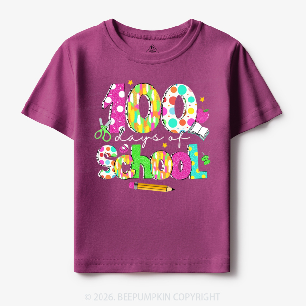 Colorful 100 Days of School Toddler&Kid's Tees