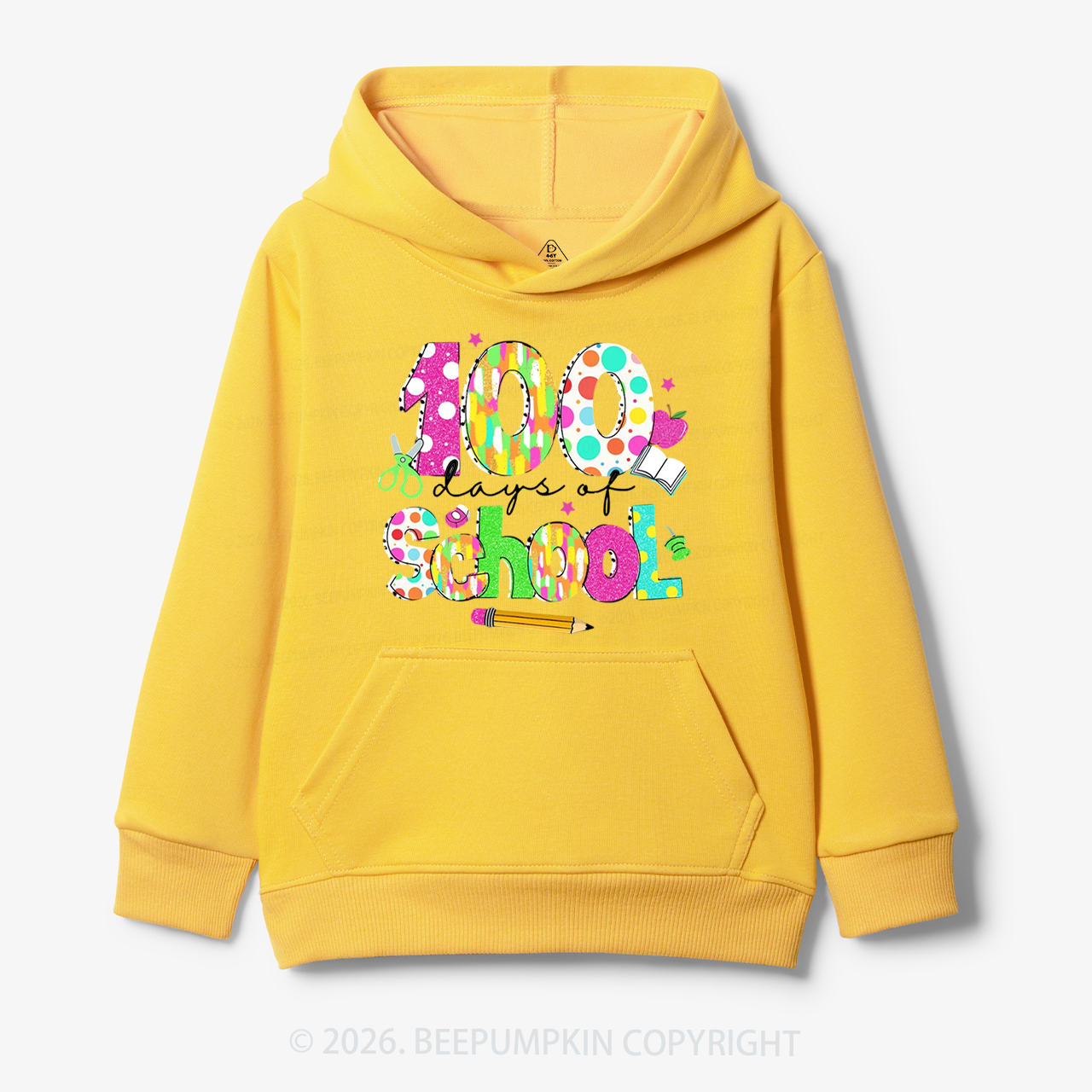 Colorful 100 Days of School Toddler&Kid's Hoodies
