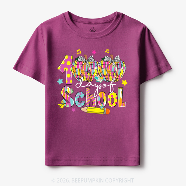 Bow & Plaid 100 Days of School Toddler&Kid's Tees