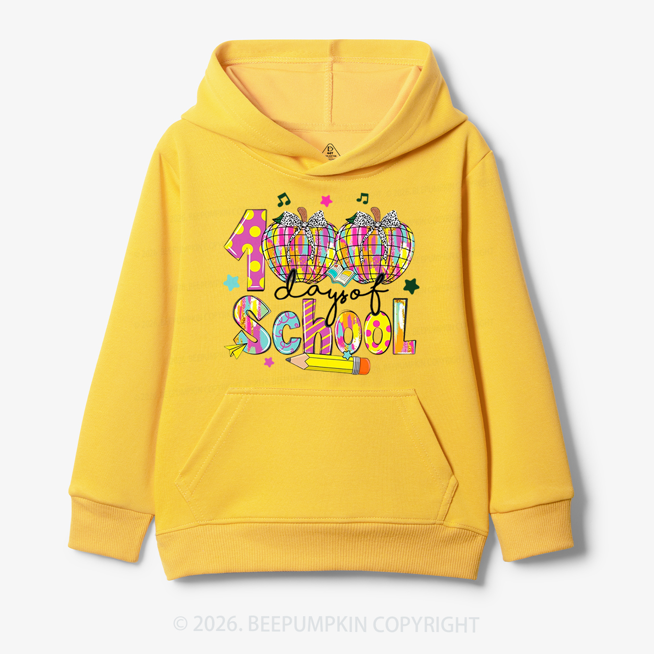 Bow & Plaid 100 Days of School Toddler&Kid's Hoodies