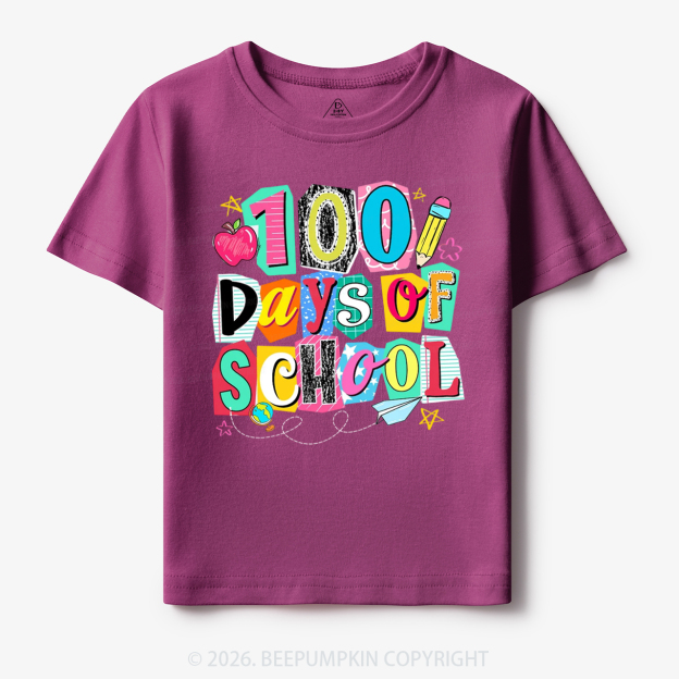 Color Pop 100 Days of School Toddler&Kid's Tees