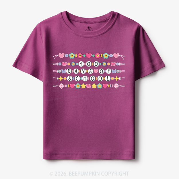 100 Days of School Beaded Bracelet Toddler&Kid's Tees