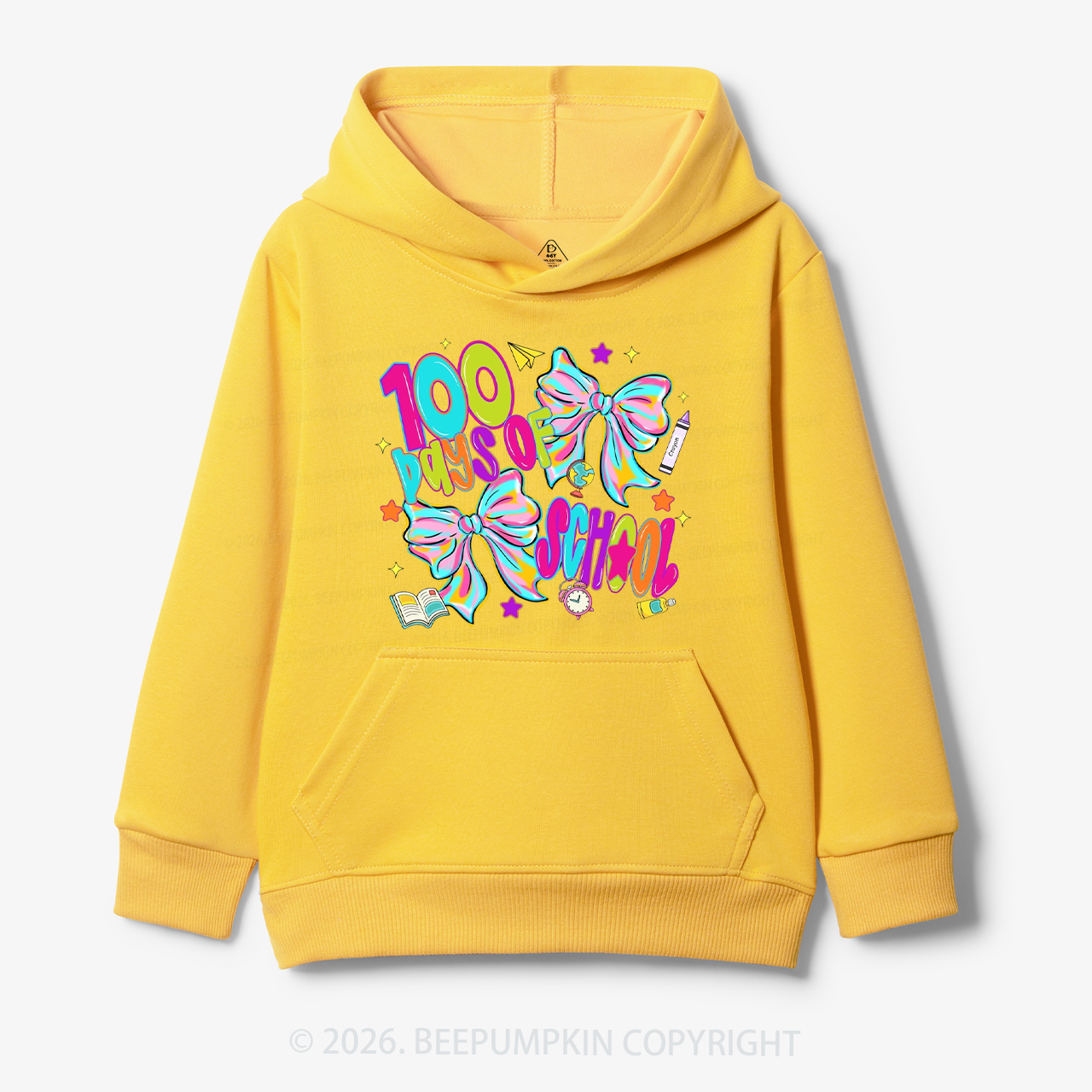 Bow Celebration 100 Days of School Toddler&Kid's Hoodies