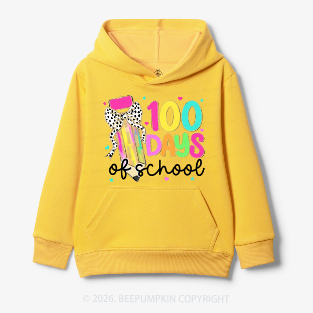 Pink Pencil Celebration 100 Days of School Toddler&Kid's Hoodies