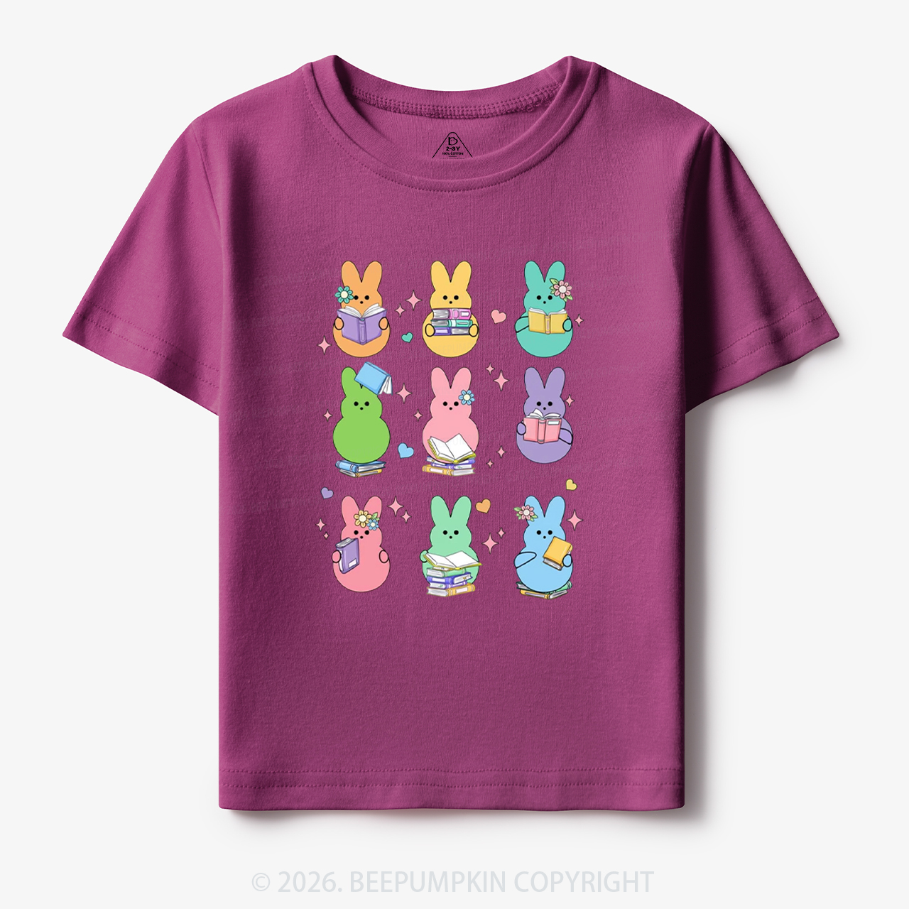 Easter Bunnies Reading Books Toddler&Kid's Tees