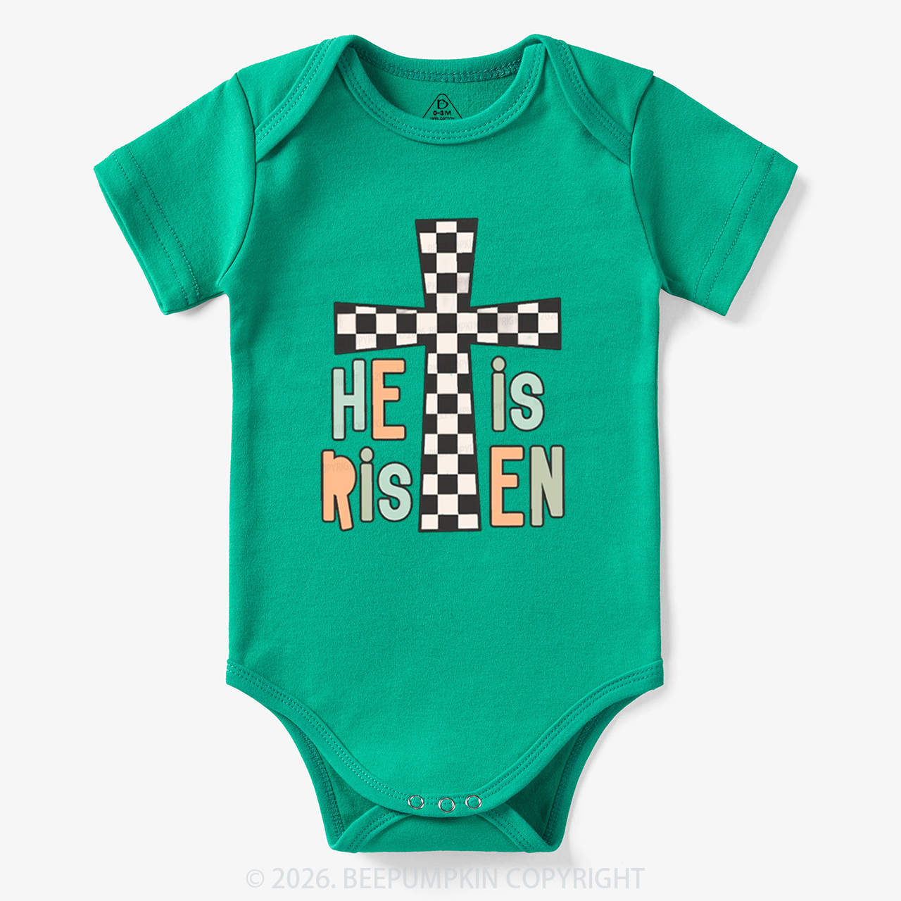 He Is Risen Easter Trendy Christian Bodysuit
