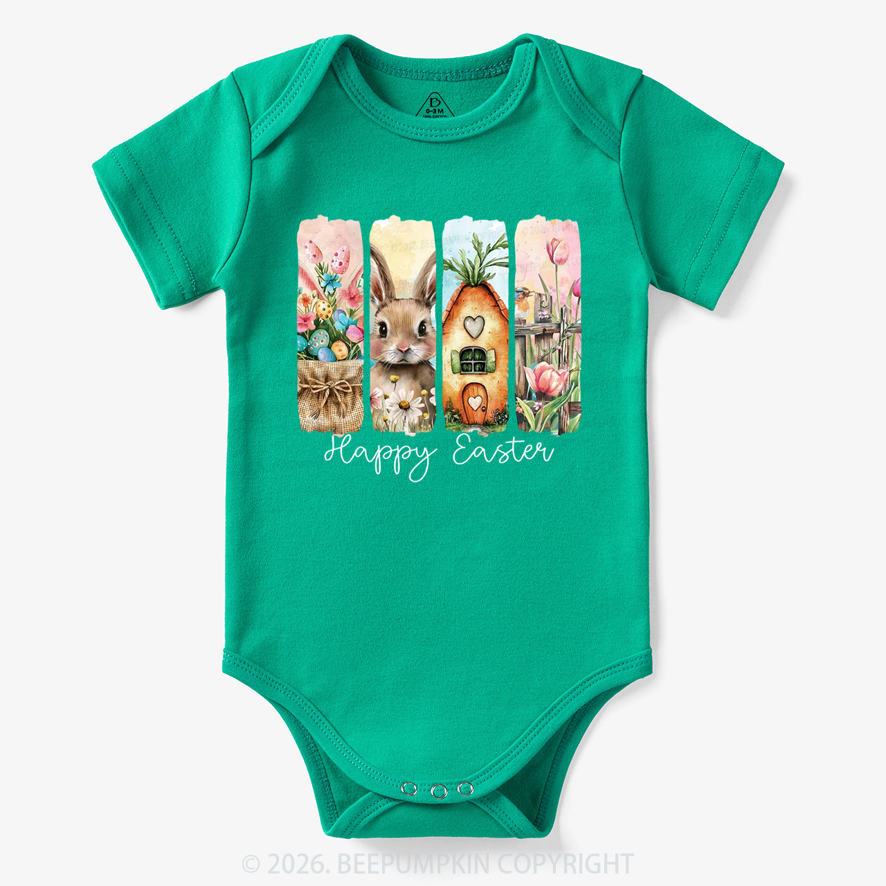 Happy Easter Floral Spring Bodysuit