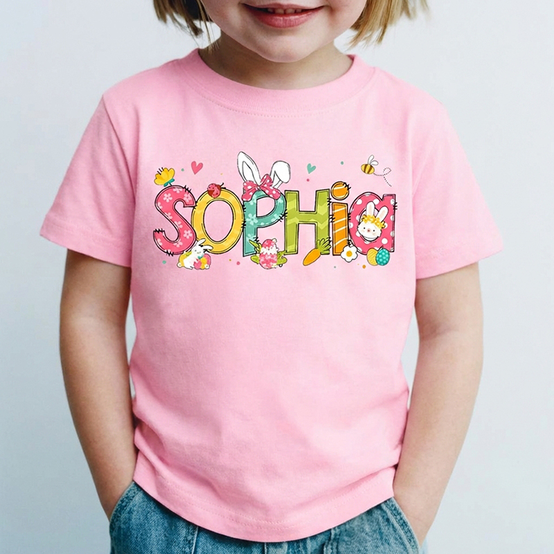 Personalized Alphabet Name Easter Toddler&Kid's Tees Beepumpkin
