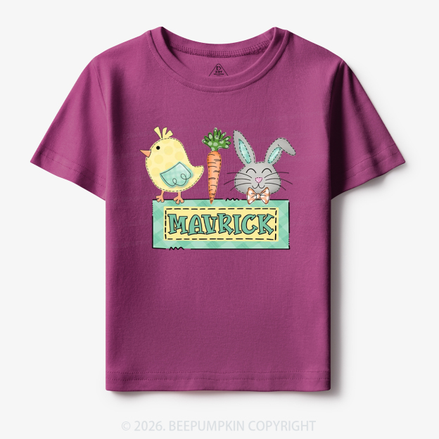 Personalized Name Easter Bunny Carrot Toddler&Kid's Tees