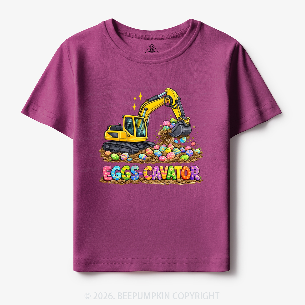 Eggs-Cavator Excavator Easter Toddler&Kid's Tees
