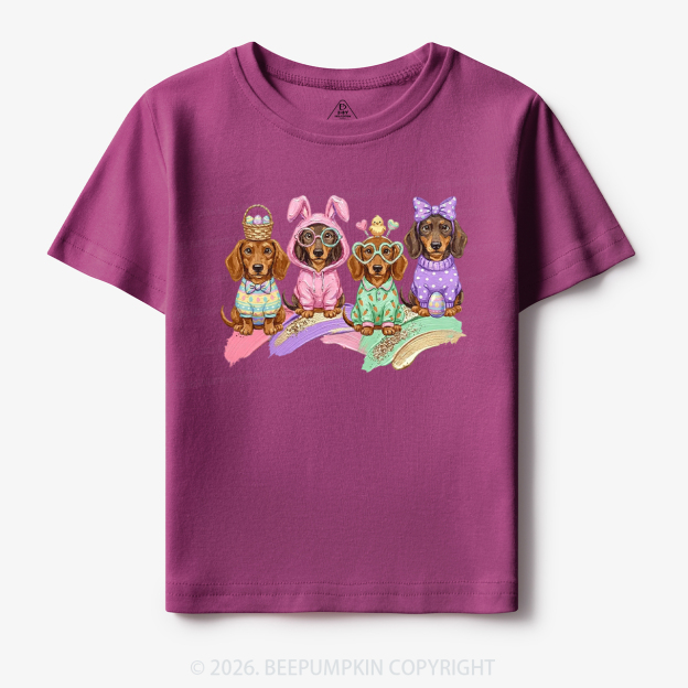 Easter Dog Cute Dachshund Toddler&Kid's Tees