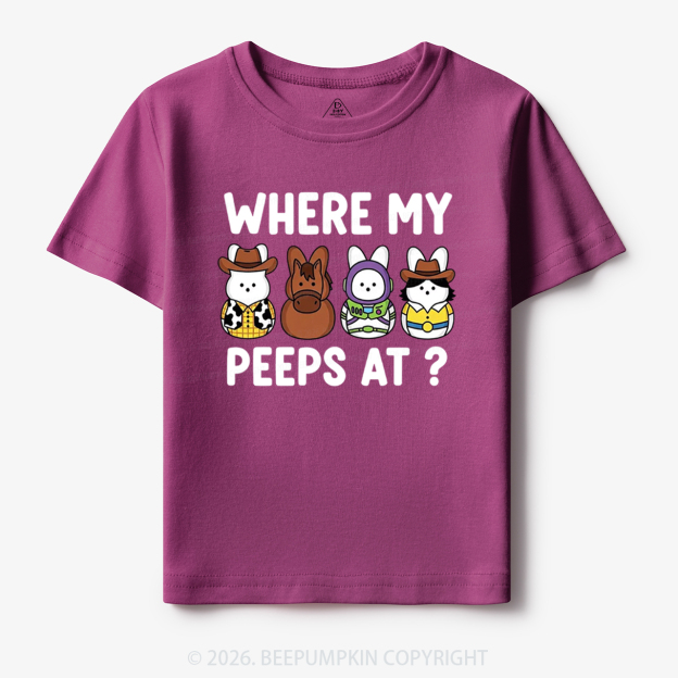 Where My Peeps At Easter Toddler&Kid's Tees