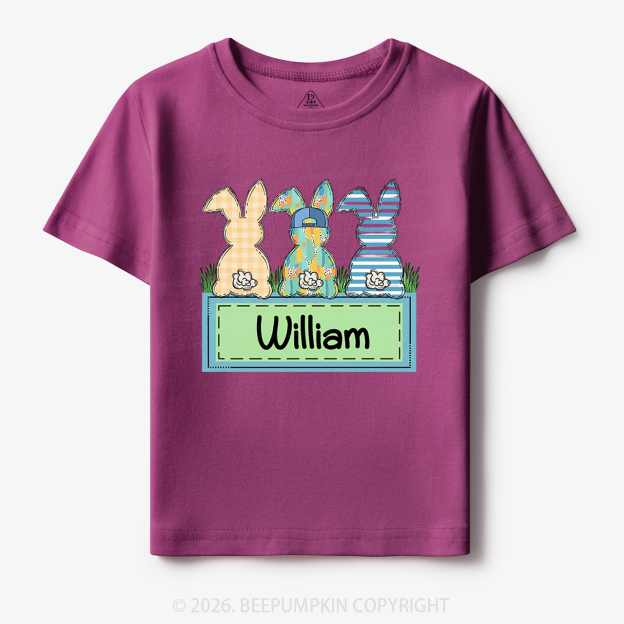 Personalized Name Retro Happy Easter Toddler&Kid's Tees
