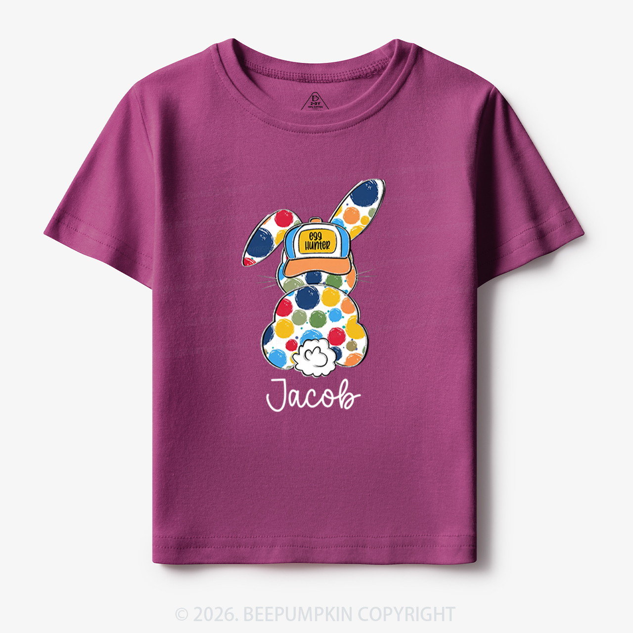 Personalized Name Easter Coquette Bow Bunny Toddler&Kid's Tees