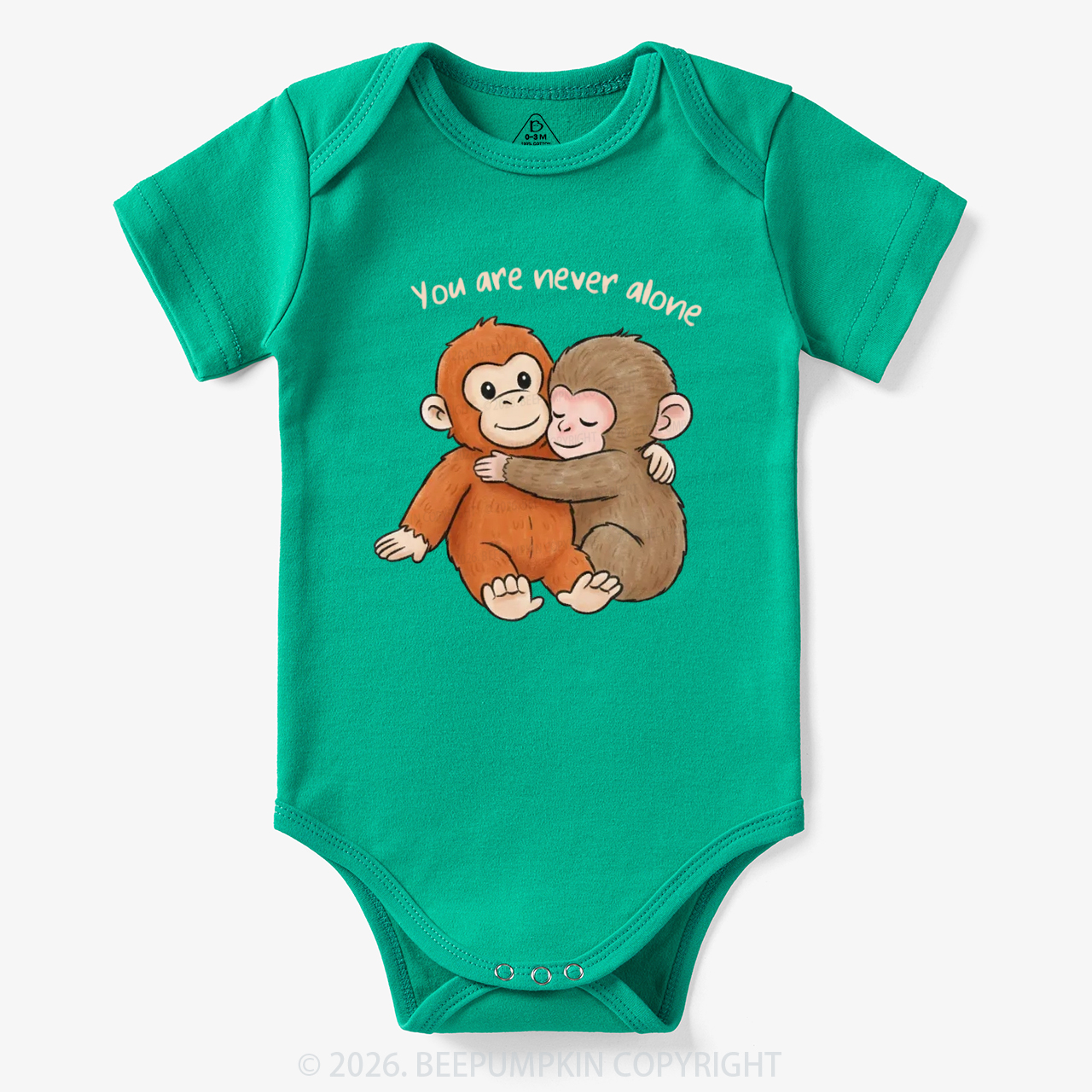 You Are Never Alone Punch Monkey Bodysuit