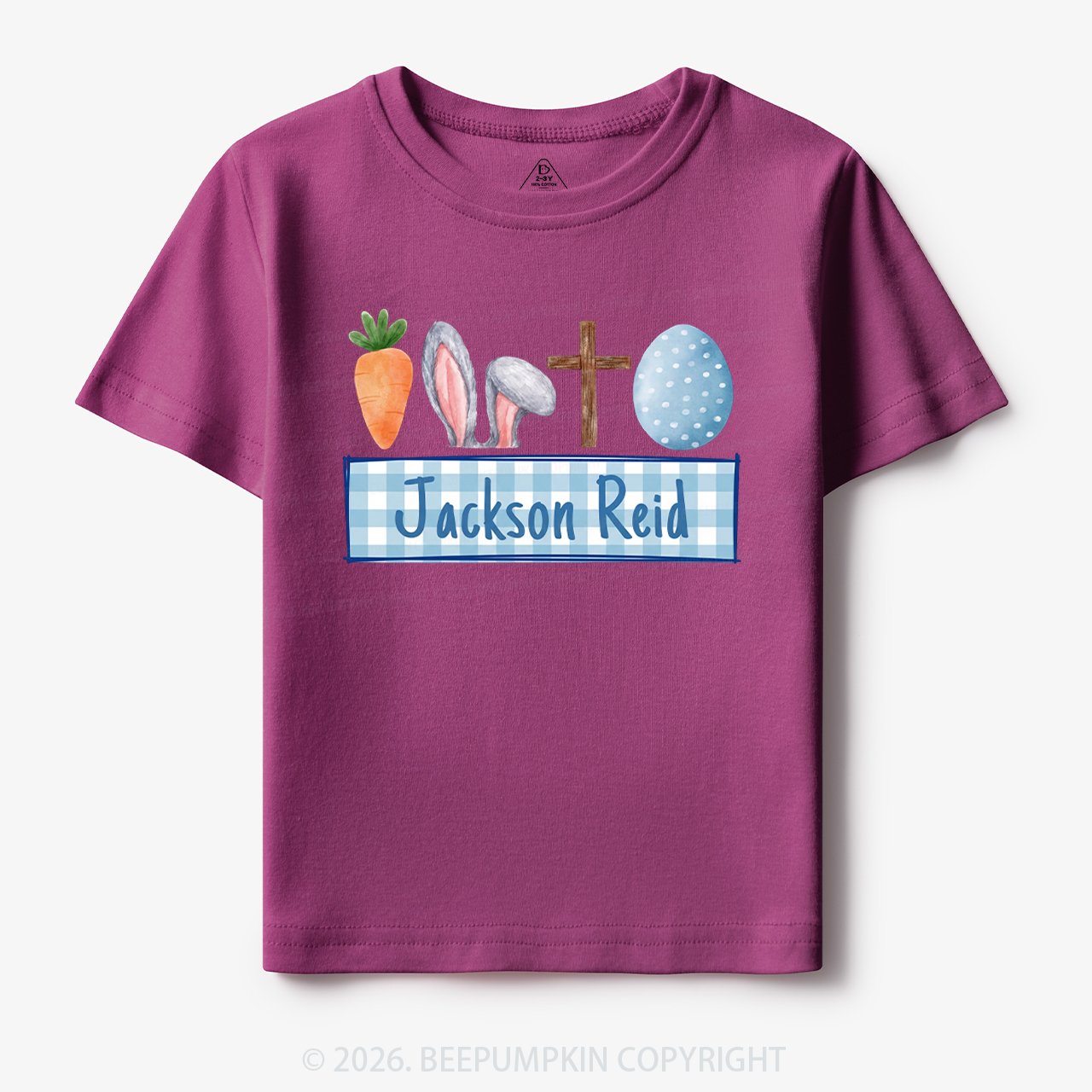 Personalized Watercolor Easter Bunny Name Toddler&Kid's Tees