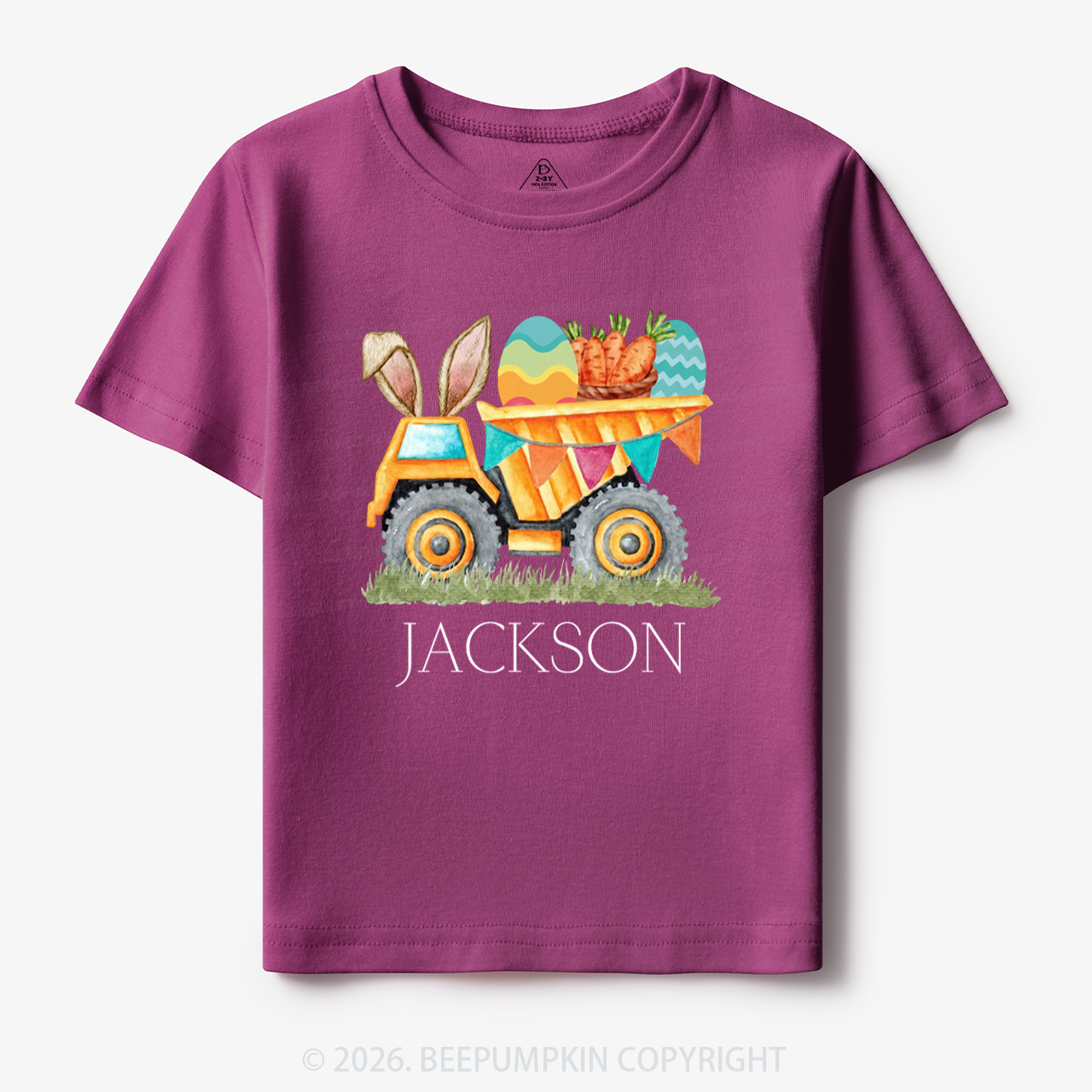 Personalized Name Easter Dump Truck Toddler&Kid's Tees