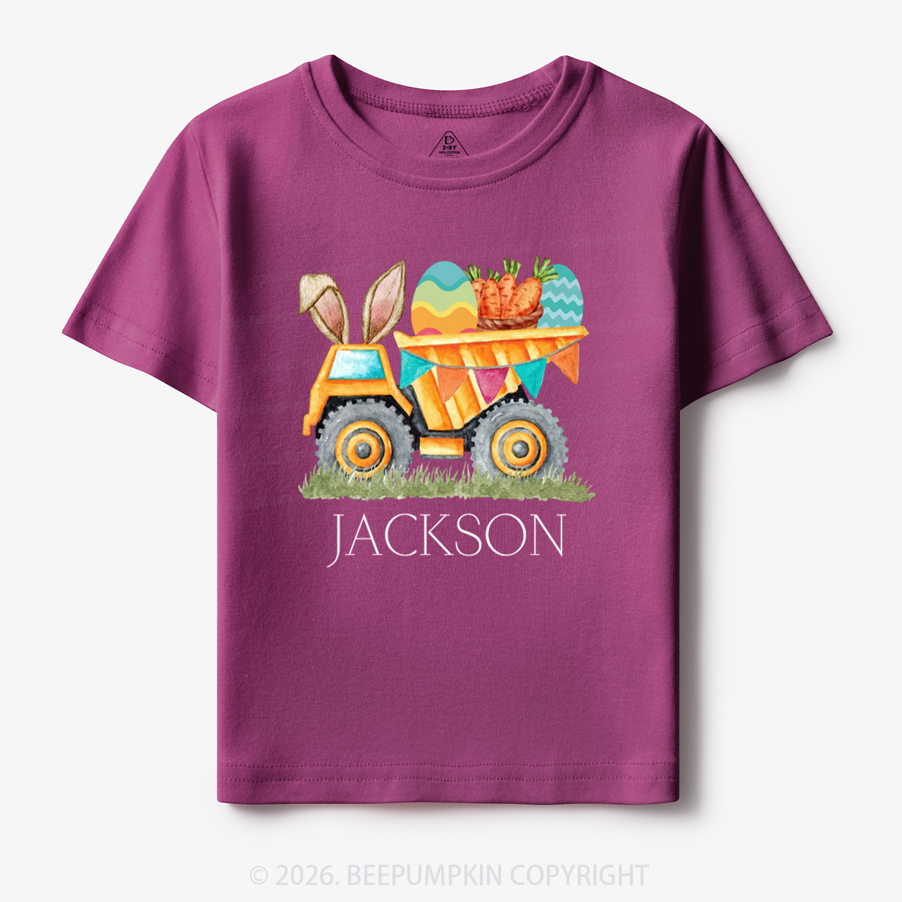 Personalized Name Easter Dump Truck Toddler&Kid's Tees