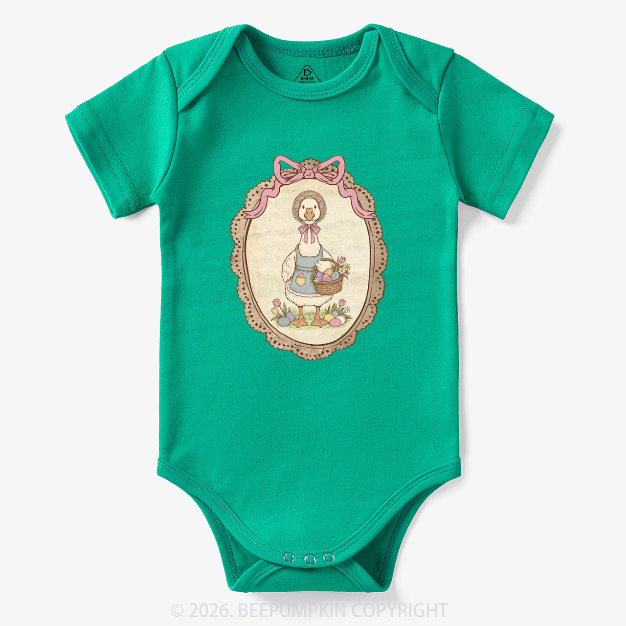 Floral Coquette Spring Easter Goose Bodysuit