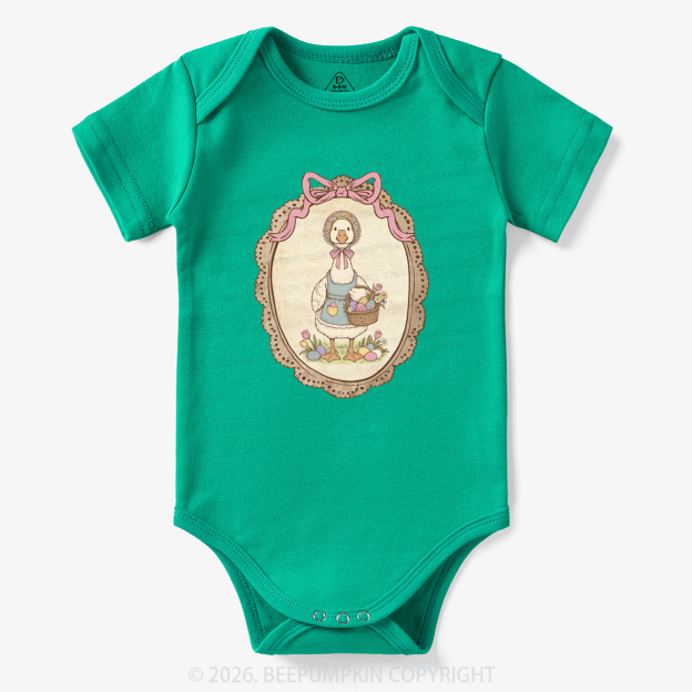 Floral Coquette Spring Easter Goose Bodysuit