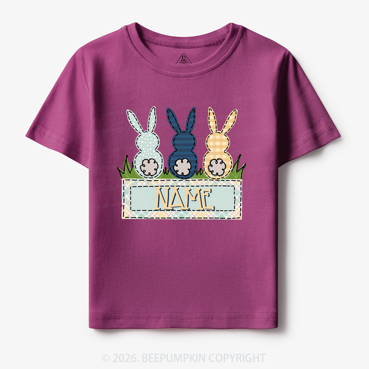 Personalized Name Easter Bunny Trio Toddler&Kid's Tees